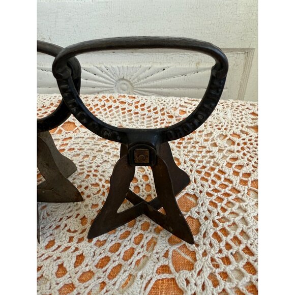 Antique 1800's lot of Two Bell Shaped Food Choppers Cast iron Primitive - Picture 5 of 11